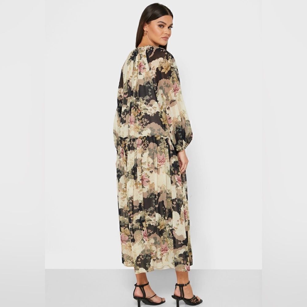 Mango Flowy Floral Printed Dress New - Picture 4 of 6